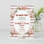 Festive Kerstmis Waterverf Cocktail Party Invita Kaart (Staand voorkant)