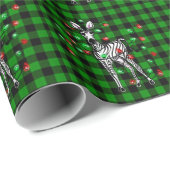 Festive kerstmis Zebra, rode groene adem Cadeaupapier (Rol Hoek)