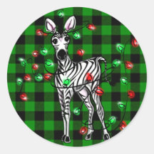 Festive kerstmis Zebra, rode groene adem