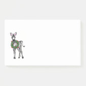 Festive kerstmis Zebra, rode groene Holly met adem Post-it® Notes (Voorkant)