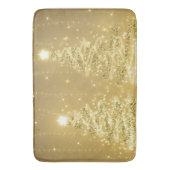 Festive kerstmousserende bomen Gold  Badmat (Voorkant Verticaal)