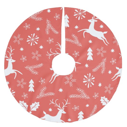 Festive Kerstnaadloos patroon Kerstboom Rok (Voorkant)
