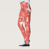 Festive Kerstnaadloos patroon Leggings (Links)