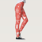 Festive Kerstnaadloos patroon Leggings (Rechts)