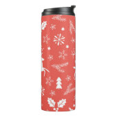 Festive Kerstnaadloos patroon Thermosbeker (Gedraaid links)