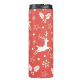 Festive Kerstnaadloos patroon Thermosbeker (Achterkant)