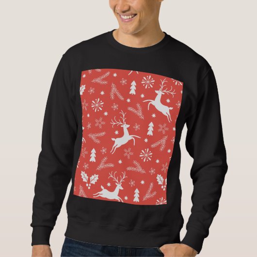 Festive Kerstnaadloos patroon Trui (Voorkant)