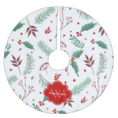 Festive kerstpattern Monogramed Kerstboom Rok (Voorkant)