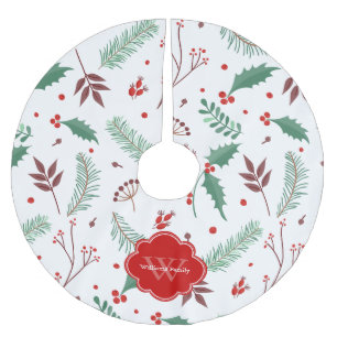 Festive kerstpattern Monogramed Kerstboom Rok