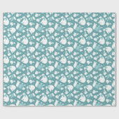 Festive kerstpolaire beren patroon getild cadeaupapier (Vlak)