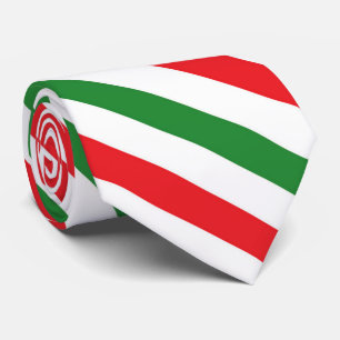 Festive kerstrood witte streep stropdas