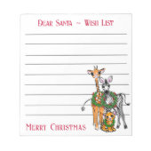 Festive kerstsafari vrienden, verlanglijstje notitieblok (Voorkant)