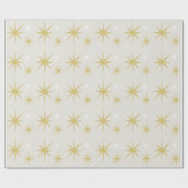 Festive kerststars-patroon cadeaupapier (Vlak)