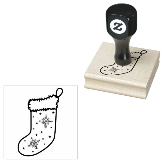 Festive kerststoplijn Kunstvormontwerp Rubberstempel (Gestempeld)