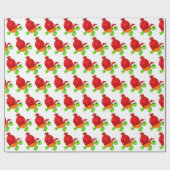 Festive kerststrand zee schildpad cadeaupapier (Vlak)