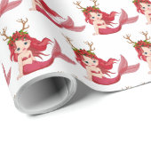 Festive kerststrand zeemiderpartij cadeaupapier (Rol Hoek)