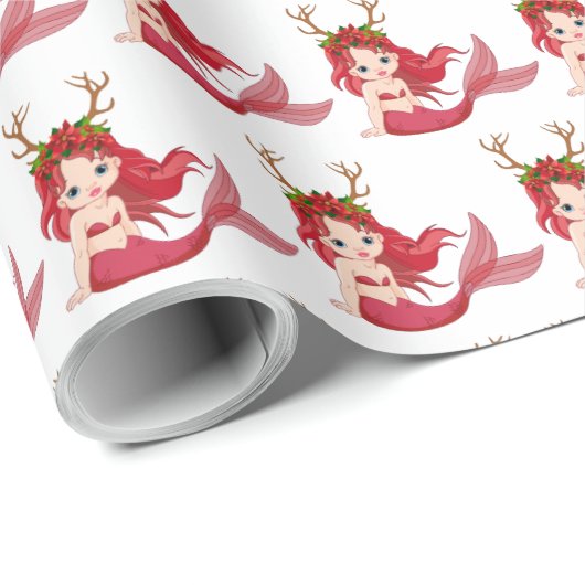 Festive kerststrand zeemiderpartij cadeaupapier (Rol Hoek)