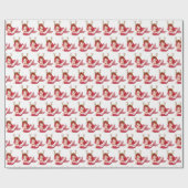 Festive kerststrand zeemiderpartij cadeaupapier (Vlak)