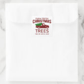 Festive kersttree boerderij business sticker (Tas)