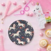 Festive kerstunicorns-ontwerp papieren bordje (Feest)