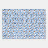 Festive kerstvakantie-gnomen betegeld patroon inpakpapier vel (Voorkant 3)