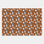 Festive kerstvakantie-gnomen betegeld patroon inpakpapier vel (Voorkant 2)