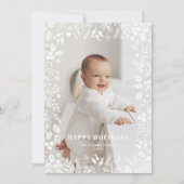 Festive kerstval Lijst Overlay Foto Feestdagenkaart (Voorkant)