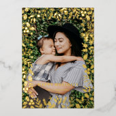 Festive kerstval Lijst Overlay Foto Folie Feestdagenkaart (Voorkant)