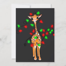 Festive kerstverlichting met Giraffe-rood, groen