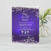 Festive kerstWaterverf cocktail Party Kaart (Staand voorkant)