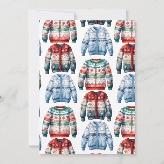 Festive kerstWaterverf cocktail Party Kaart (Achterkant)