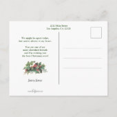 Festive-kerstwensen, -cellen, -Robins en -Holly Briefkaart (Achterkant)