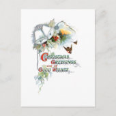 Festive-kerstwensen, -cellen, -Robins en -Holly Briefkaart (Voorkant)