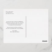 Festive Kerstwinter Floral Pattern Foto Folie Feestdagen Briefkaart (Achterkant)