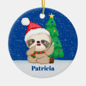 Festive-kerstzondaar: naambericht toevoegen keramisch ornament (Voorkant)