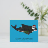 Festive Killer Whale Feestdagenkaart (Staand voorkant)