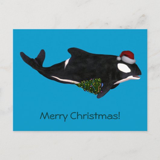 Festive Killer Whale Feestdagenkaart (Voorkant)
