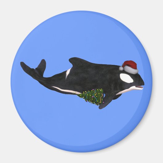 Festive Killer Whale Magneet (Voorkant)
