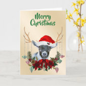 Festive-Kind voor kerstmis-gehakt Kaart (Gele Bloem)