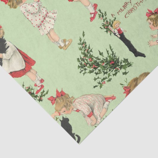 Festive  Kinderen en kerstcadeautjes Tissuepapier (Detail)