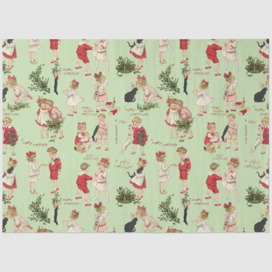 Festive Kinderen en kerstcadeautjes Tissuepapier (Voorkant)