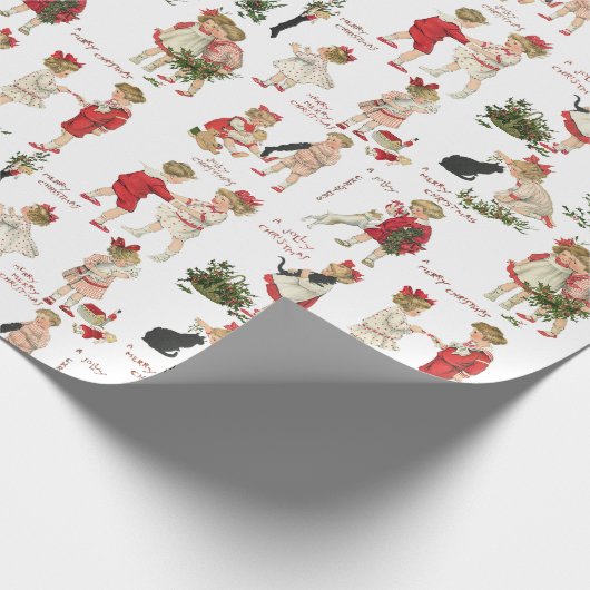 Festive  Kinderen & kerstfeestjes Cadeaupapier (Hoek)