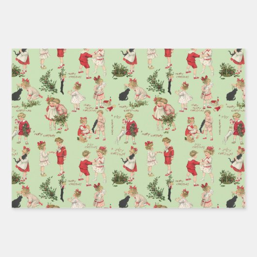 Festive Kinderen & kerstfeestjes Inpakpapier Vel (Voorkant 2)