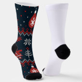 Festive Knitted Snowflakes gingerbread pattern  Sokken (Gebogen)