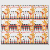 Festive Koe Kerstmis  en elegant Cadeaupapier (Vlak)