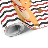 Festive Koe Kerstmis  en elegant Cadeaupapier (Rol Hoek)