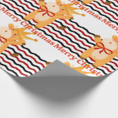 Festive Koe Kerstmis  en elegant Cadeaupapier (Hoek)