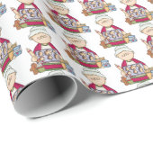 festive-koekjes voor het bakken, mevrouw Claus Cadeaupapier (Rol Hoek)