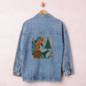 Festive Koi Christmas Art Women’s Denim Jacket (Hangar)