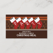 Festive-kousen, kerstfeestkaartje informatiekaartje (Voorkant)